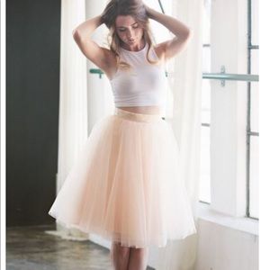 Ballet pink tulle skirt